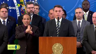 Presidente Jair Bolsonaro se pronuncia sobre demissão de Sergio Moro