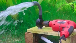 How to make Drill water pump at home