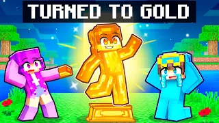 Cash TURNED TO GOLD in Minecraft!