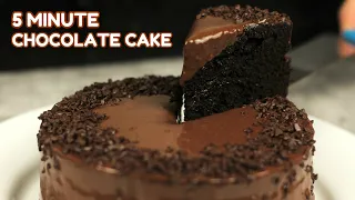 5 MINUTE CHOCOLATE CAKE! [No Oven, No Steam, No Butter, No Eggs, No Milk]
