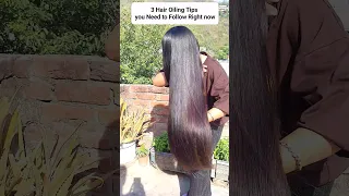 3 Hair oiling Tips , You Must Follow ! Hair oiling Routine for Long Hair #youtubeshorts