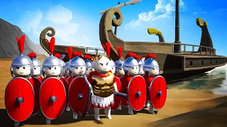 Caesar's ROMAN Legion INVASION of Britain in Shield Wall Battle Simulator! (ShieldWall)