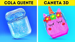 CANETA 3D VS. COLA QUENTE || Artesanatos Incríveis com Caneta 3D e Cola Quente, por 123 GO Like!