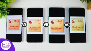 Snapdragon 888 vs SD870 vs SD865 vs SD860 Benchmark Comparison