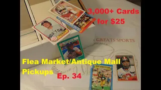 3,000 + Sports Cards for $25 Flea Market/Antique Mall Pickups Episode 34