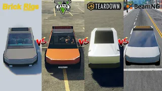 GTA 5 - CYBERTRUCK VS TEARDOWN CYBERTRUCK VS BEAMNG CYBERTRUCK VS BRICKRIGS CYBERTRUCK 🛻