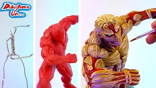 How to make Reiner Titan Armored Clay Sculpture Tutorial | Attack on Titan 進撃の巨人 | Draw me a...