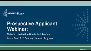 FY 2023 NLG-L and LB21 Applicant Webinar