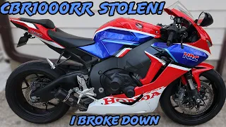 My 2019 CBR1000RR gets STOLEN after it breaks down..... (STILL LOST)