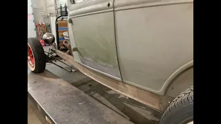 Model A Coupe Hot Rod Build Pt36  Repairing Rusty Doors!