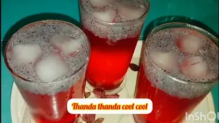 Rooh Afza  lemon drink   l  Rose mojito drink