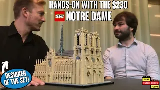 $230 LEGO Notre Dame: HANDS ON + DESIGNER INTERVIEW at Lego HQ!