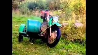 Ural motorcycle accident in the first person.