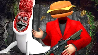 We Hunted BRIDGE WORM in the Forest in Gmod! (Garry's Mod RP Multiplayer)