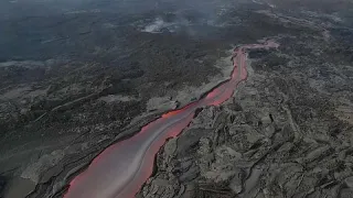 Aerials of La Palma's erupting volcano