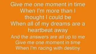 Whitney Houston- one moment in time lyrics