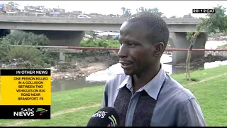 Vincent Cosa rescues 11 year old Mpilo Ngubane over Jukskei River