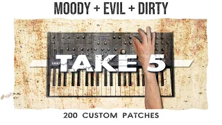► Dark pads, gritty bass + industrial sequences ► Sequential TAKE-5 presets (no talking sounds demo)