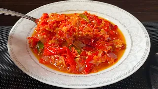 Sambal merah Padang terenak ga pedas cocok untuk ayam goreng ikan goreng & dendeng