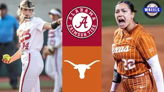 #9 Alabama vs #10 Texas Highlights (Great Game!) | Bevo Classic | 2023 College Softball Highlights