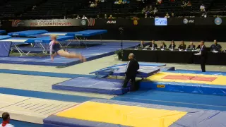 2014 Worlds Tumbling Heather Cowell GBR 1st pass Prelims Women