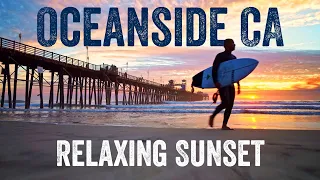 Enjoy a Relaxing Sunset at the Oceanside California Pier (4K)