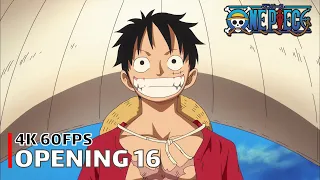 One Piece - Opening 16 【Hands Up!】 4K 60FPS Creditless | CC