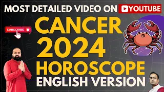 Cancer 2024 Horoscope Predictions in English | Vedic Astrology Yearly Horoscope | Cancer Zodiac 2024