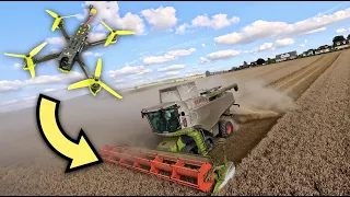 UK wheat Harvest 2023 fpv drone footage