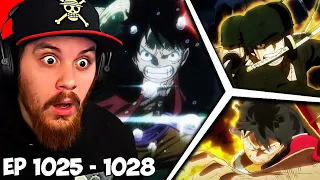 One Piece Episode 1025, 1026, 1027, 1028 Reaction - BEST MOMENTS OF WANO