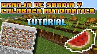 Minecraft Bedrock: Granja de calabazas y Sandias AUTOMATICA!!/Win10/MCPE/Xbox One/Switch