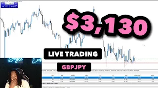Live Trading (GBPJPY): $3,130 In Fifty Minutes Using Support & Resistance Strategy | FOREX