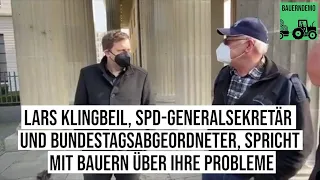 25.03.2021 #Berlin Lars Klingbeil, SPD-Generalsekretär & Bundestagsabgeordneter, trifft Bauern