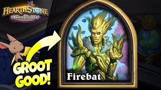 NEW LEVELING HERO (Groot) IS INSANE ft. Zalae | Firebat Hearthstone Battlegrounds