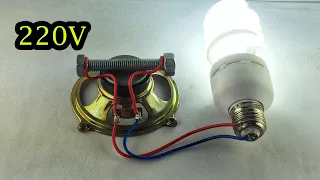 Free Energy Generator 100% Self Running Using Light Bulb 220V