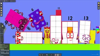 Giant Numberblocks - Number 1 to 97104 | The Floor is LAVA by Algodoo @ArtAnimations