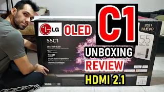 LG C1 OLED Smart TV: UNBOXING & REVIEW - It supports HDMI 2.1 120Hz 4K Freesync Premium