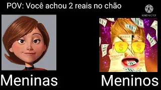 Meninas vs Meninos - Meme Senhor incrível e Mulher Elástica parte 4