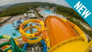 Aquapark Istralandia - Escape Hole (NEW 2018) Space Bowl Trichterrutsche