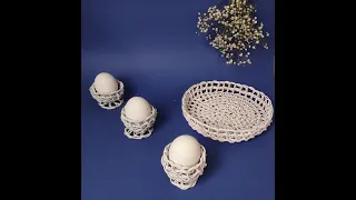 Lace stand for Easter eggs