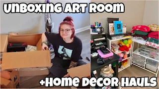 home decor hauls + setting up art studio🎨🖌
