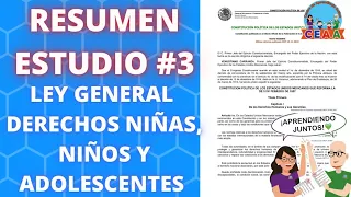 CEAA RESUMEN Ley General Derechos Niñas, Niños y Adolescentes