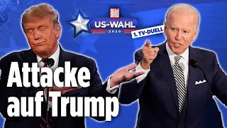 TV-Duell Trump vs Biden: Biden ruft „Halt die Klappe!“, Trump schießt zurück | 🇺🇸 US-Wahl 2020