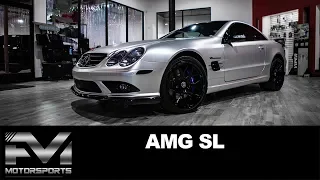 MERCEDES SL 55 AMG Fully wrapped in Silver Sage Tech