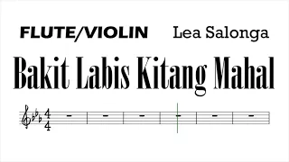 Bakit Labis Kitang Mahal Flute Violin Sheet Music Backing Track Play Along Partitura