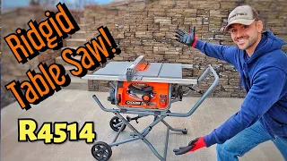 Ridgid 10" R4514 Pro Jobsite Table Saw W/ Stand - Unboxing, Assembly, and Review