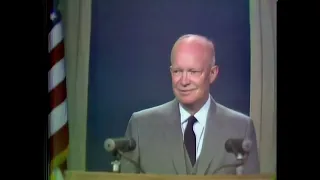[4K, 60 fps, color] (1958) The oldest color video tape recording: President Dwight Eisenhower.