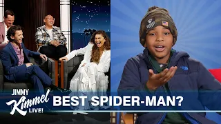 Tom Holland, Zendaya, Benedict Cumberbatch & Jacob Batalon Answer Questions from Kids