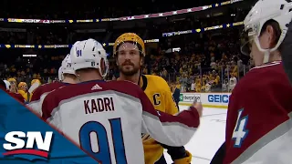 Avalanche and Predators Exchange Handshakes After Colorado Eliminates Nashville In 4 Games