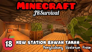 Membuat Station Bawah Tanah - Minecraft Survival Indonesia #18